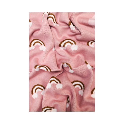Cobija Arcoiris Rosa con Nubes