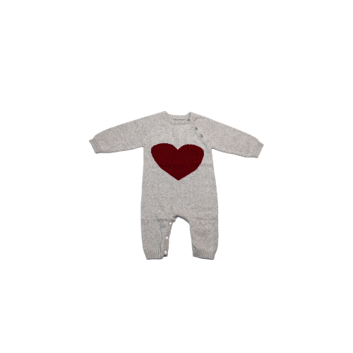 Mameluco de Corazón Bordado para Bebé